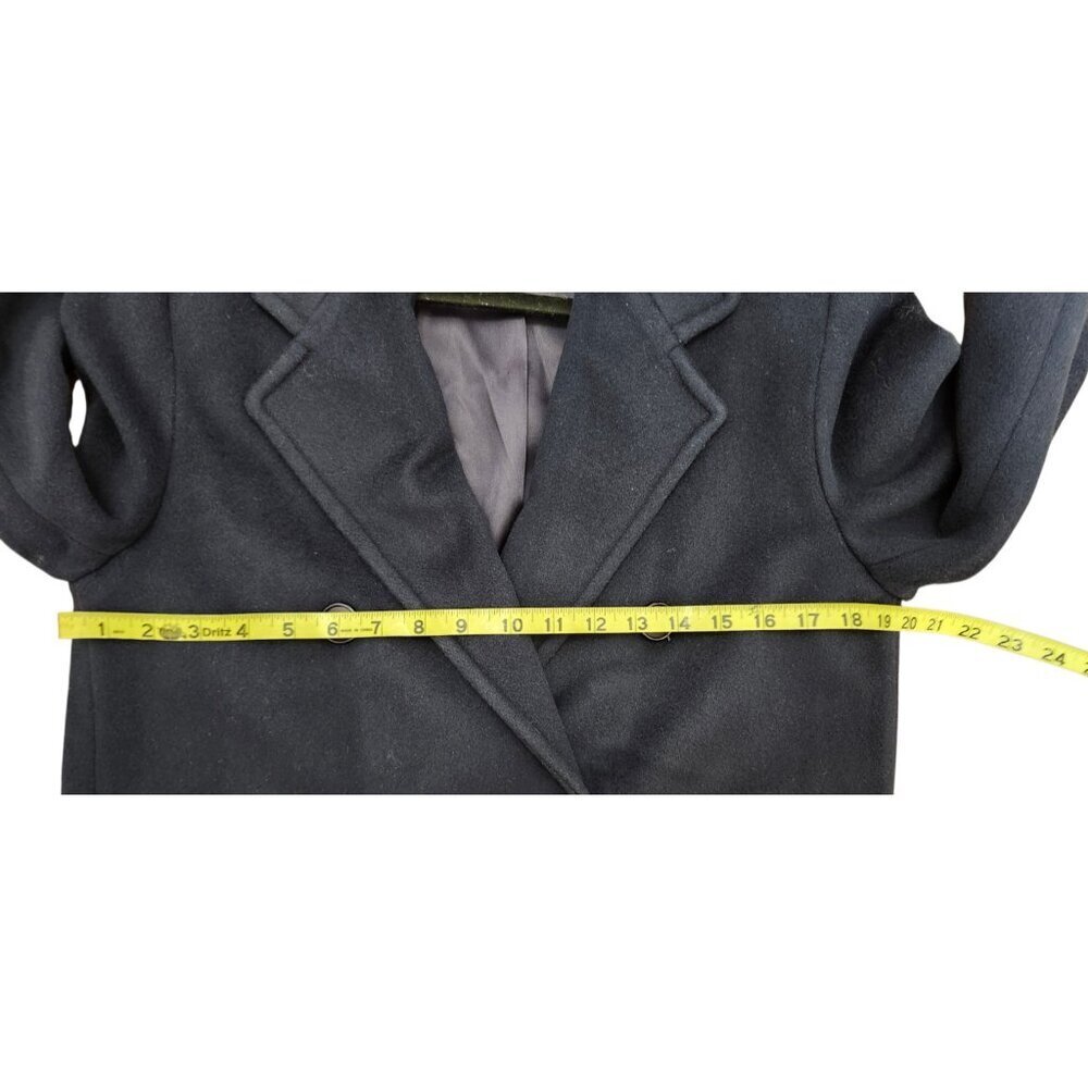 Forecaster of Boston Wool Coat Women Size 6 Navy Long Peacoat Double Breasted - Picture 14 of 16
